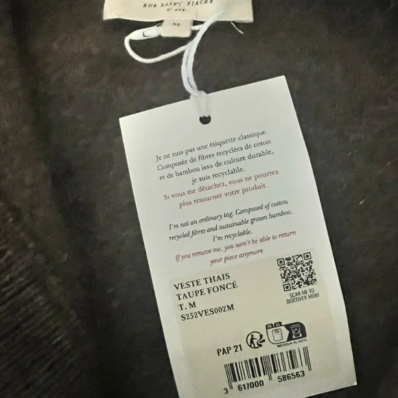 Sezane Thais Jacket-NWT+free handkerchief ❤️ - Picture 6 of 9